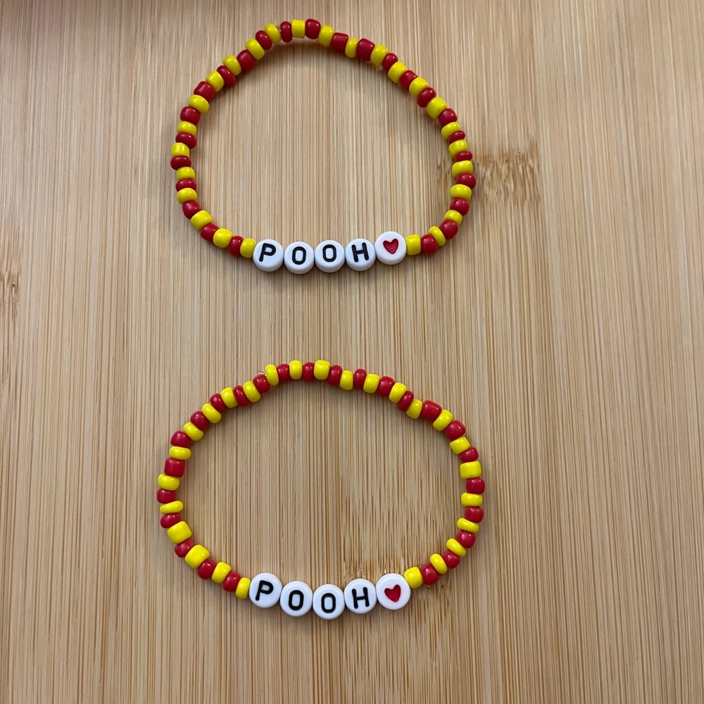 Winnie The Pooh Inspired Beaded Bracelet
